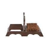 Hectarul - Curatator de incaltaminte ruginiu din otel turnat si fibra de cocos Leaves Esschert Design